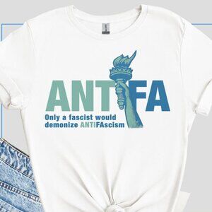 Antifa Shirt, Antifascist Statue of Liberty Tshirt, Anti Fascism Patriotic Tee